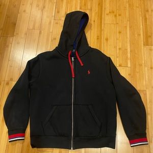 Large Polo Ralph Lauren hoodie. Black. Extra warm. Lining. Previously Loved.